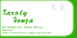 karoly homza business card